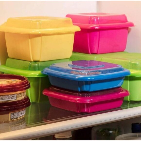 Multicolor Stackable Berry Storage Containers With Lids & Strainers For Washing - Picture 3 of 5